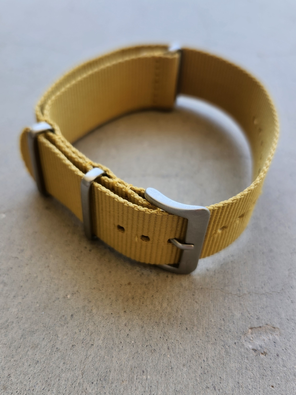 CNS Watch Bands Mustard Fabric Strap 22mm